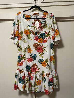 Made in China, short sleeve Hawaiian style dress, size 2XL
